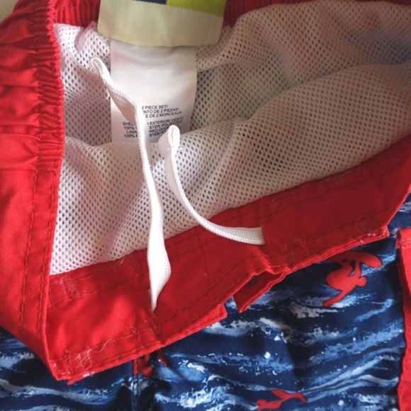 mick mack rash guard & swim trunks matching set 2T toddler boys - Picture 6 of 8